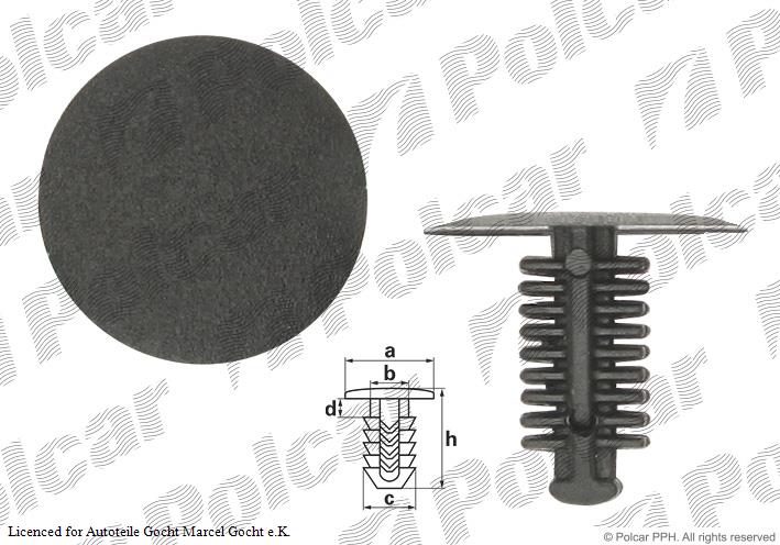 Clips für Dämmmatte Motorhaube