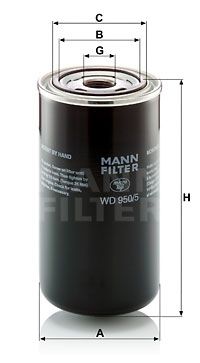 Mann-Filter Wd950/5 Filter, Arbeitshydraulik für Deutz-Fahr 78->