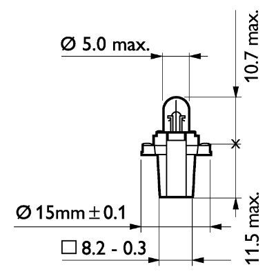 Glühlampe, Instrumentenbeleuchtung Philips 13597Cp